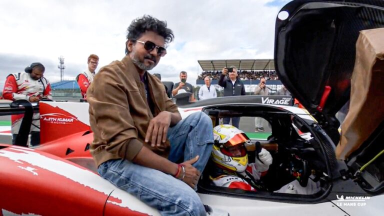 CM Vijay Flags Off Le Mans Cup Car Race in London | Ajith-Vijay Reunion Creates a Buzz